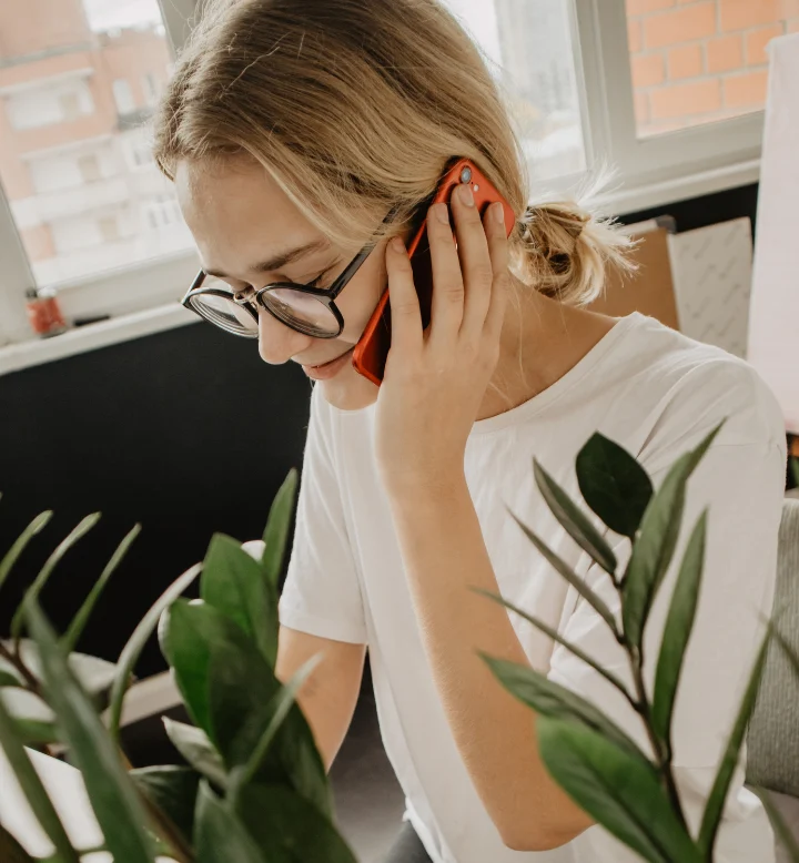 Woman making a phone call